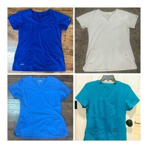 4 Scrub Tops Grey’s Anatomy & Landau Medium